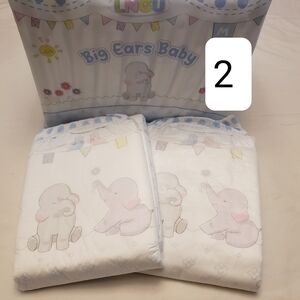 (2) NEW Samples of LNGU Big Ears Baby ABDL Adult Diapers Medium 27"-39" waist